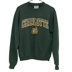 Vintage Champion Sweatshirt Charlotte 49ers Adult Size S Green Crewneck
